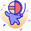 Fencing Player Fight Icon