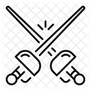 Fencing Swords Weapon Combat Icon