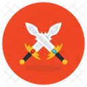 Fencing Swords Cross Swords War Symbol Icon