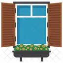 Fenster Fensterladen Aussenrollladen Icon