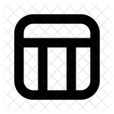 Fensterabschnitt Raster Layout Symbol