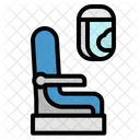 Sitz Fluggesellschaft Fenster Symbol