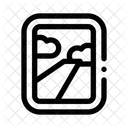 Fensterplatzansicht Fensterplatz Flugzeugflugel Symbol