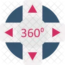 360 Grad 360 Grad App 360 Grad Sicht Symbol