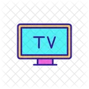 Herberge TV Kontur Symbol