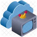 Cloud Computer Fernsehen Symbol