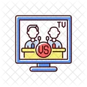 Fernsehen TV Debatte Symbol