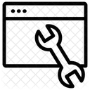 Ferramenta De Configuracao Da Web Chave Inglesa Ferramenta De Site Ícone
