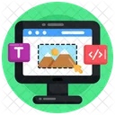 Ferramenta De Design Codificacao De Sistema Desenvolvimento De Sistema Ícone