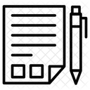 Escrita Ferramentas De Escrita Documento Ícone