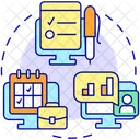 Tarefa Gerenciamento Cronograma Ícone
