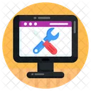 Manutencao Web Configuracoes Web Ferramentas De Site Ícone