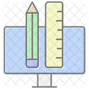 Ferramentas Educacionais Icone De Cor Linear Ícone