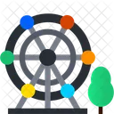 Ferries Wheel Giant Wheel Theme Park Icon