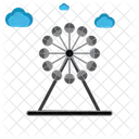 Ferries Wheel Carnival Amusement Icon