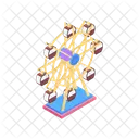 Amusement Park Ride Wheel Icon