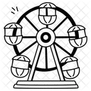 Ferris Wheel Amusement Park Icon