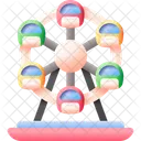 Ferris Wheel Amusement Park Carnival Icon