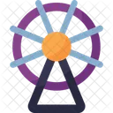 Ferris Wheel Attraction Park Fairground Icon
