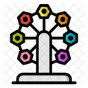 Ferris Wheel Amusement Park Big Wheel Icon