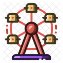 Ferris Wheel Carnival Amusement Park Icon