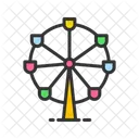 Ferris Wheel Amusement Park Carnival Icon
