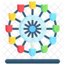 Ferris Wheel Amusement Park Carnival Icon