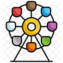 Ferris Wheel Amusement Park Carnival Icon