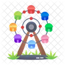 Ferris Wheel Amusement Ride Sky Wheel Icon