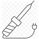 Icone De Linha Fina Cinza De Ferro De Solda Ícone