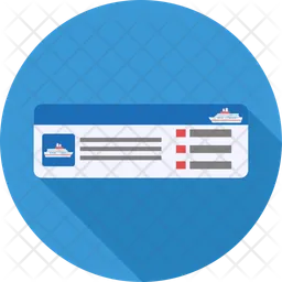 Ferry ticket  Icon