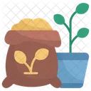 Fertilizer Farming And Gardening Seed Bag Icon