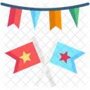 Festival Flags Garland Decoration Icon