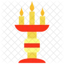 Festival Lights Candle Stand Icon