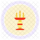 Festival Lights Candle Stand Icon