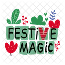 Festive Magic Typography Lettering Icon