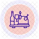 Festive Meal Line Icon Icon