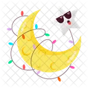 Moon Stickers Sleeping Stickers Night Stickers Icon