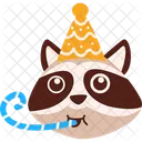 Raccoon Birthday Celebration Icon