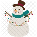 お祝いの雪だるま  アイコン