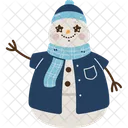 お祝いの雪だるま  アイコン