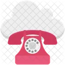 Cloud Festnetz Telefon Telefon Symbol