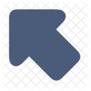 Fettgedruckter Pfeil Nach Oben Links Symbol