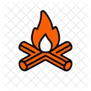 Feu De Camp Ete Vacances Icon