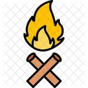 Feuer Neonschilder Flamme Symbol