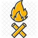 Feuer Neonschilder Flamme Symbol