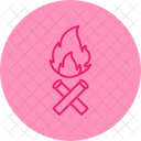 Feuer Neonschilder Flamme Symbol