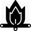 Camping Feuer Glyphe Symbol