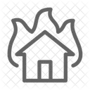 Feuer Haus Brandstiftung Symbol