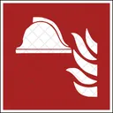 Feuer Sicherheit Helm Symbol